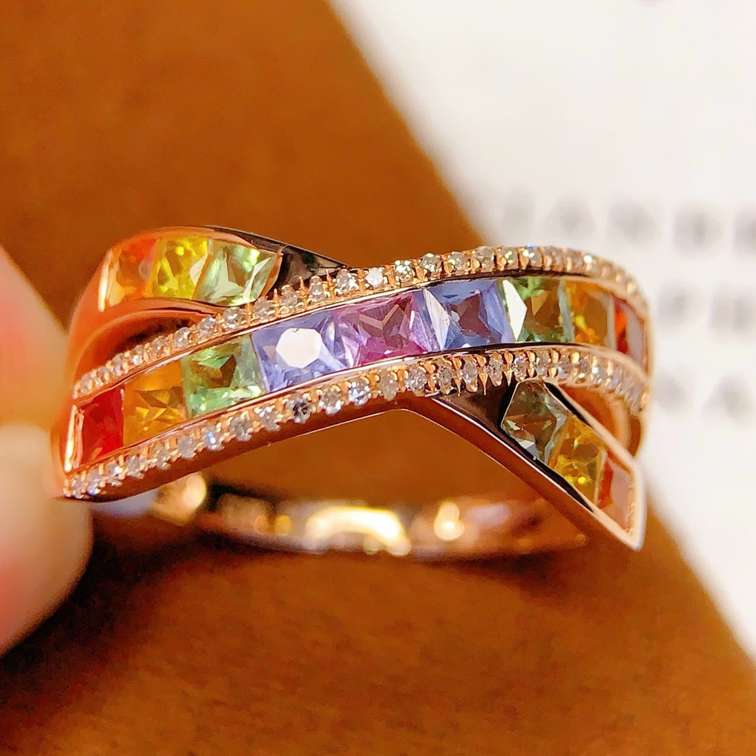 14k Gold 1.8 Ct Natural Sapphire & Diamond Ring - 2