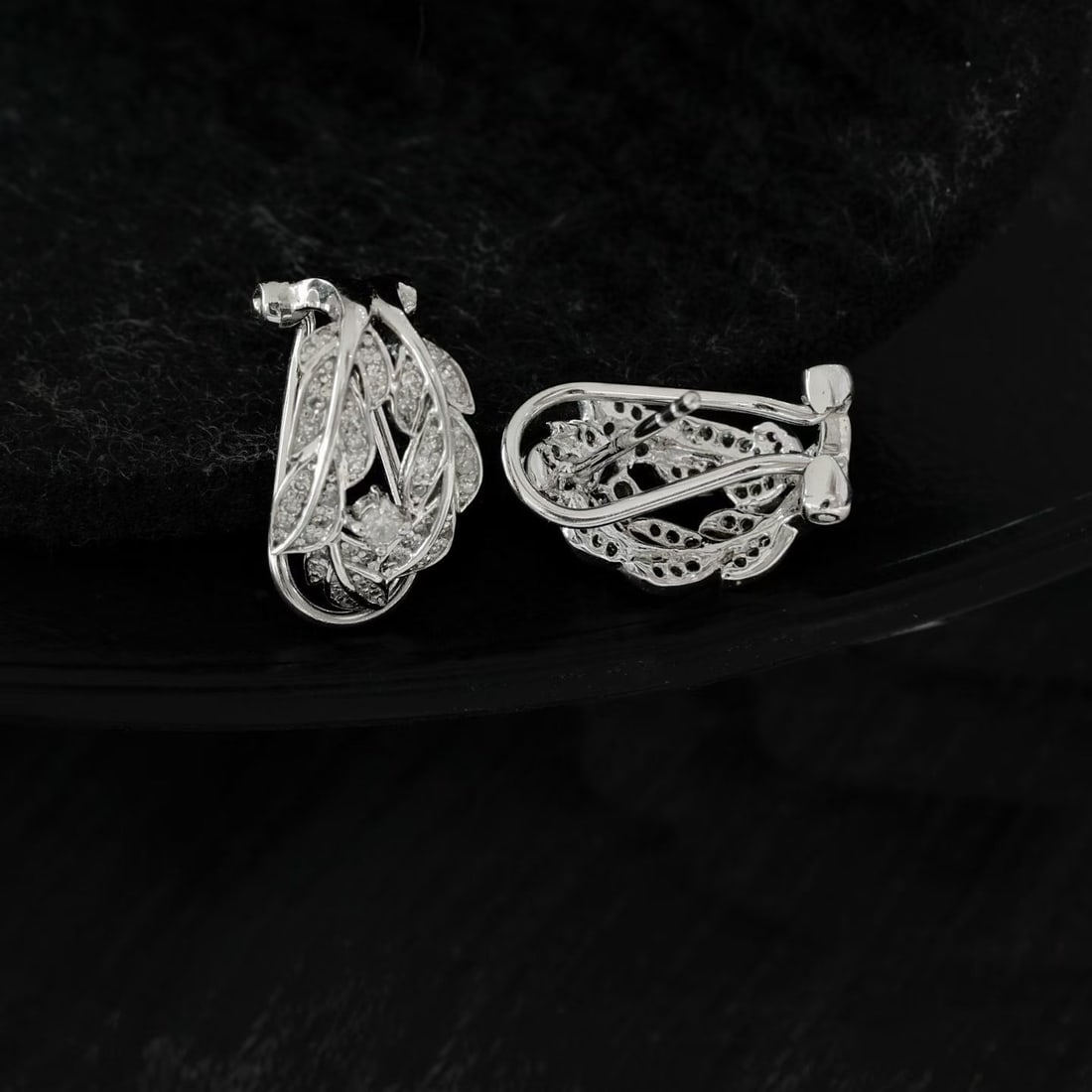 14k Gold 0.4 Ct Natural H Diamond Earrings - 4