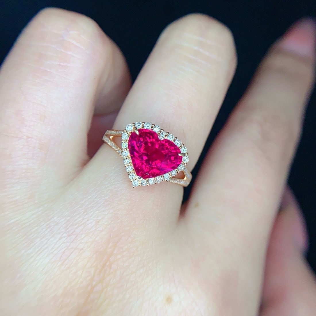 14k Gold 3 Ct Natural Tourmaline & Diamond Ring - 4