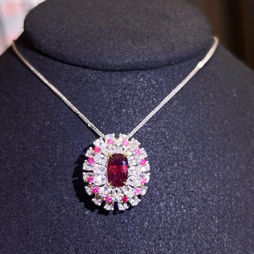 14k Gold 1.23 Ctw Natural Ruby & Diamond Ring/pendant( Without Chain ) - 8