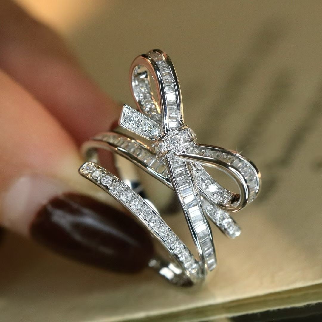 14k Gold 0.8 Ct Natural H Diamond Ring - 3