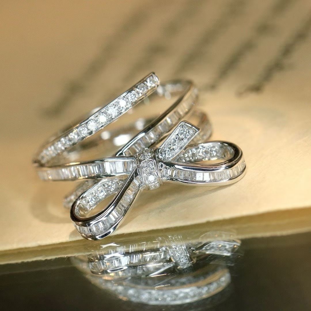14k Gold 0.8 Ct Natural H Diamond Ring - 4