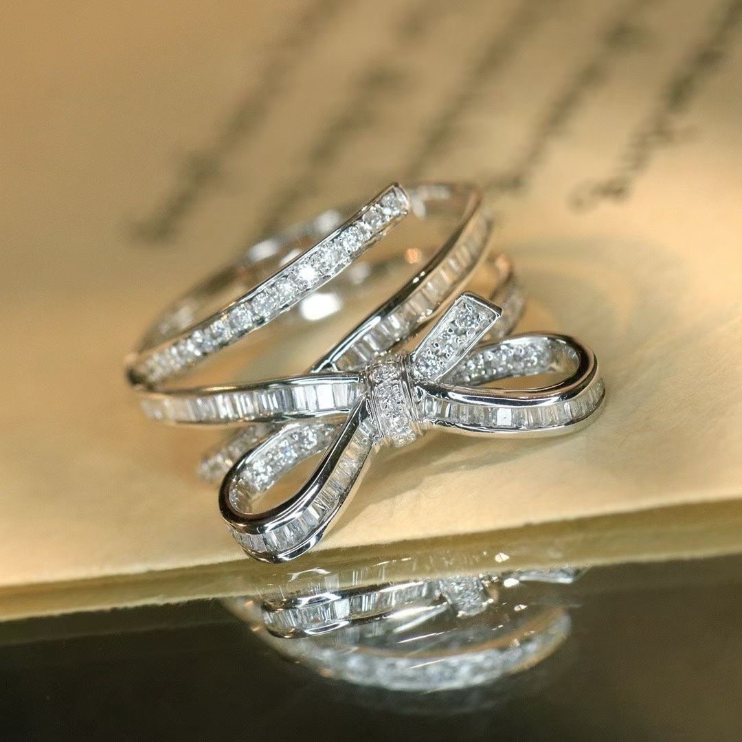 14k Gold 0.8 Ct Natural H Diamond Ring - 5