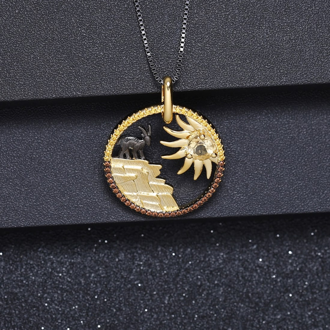925 Sterling Silver Natural Citrine Necklace - 2