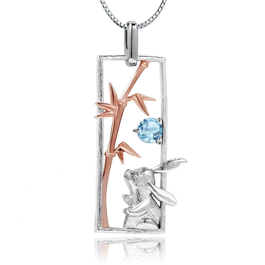 925 Sterling Silver Natural Topaz Necklace: Ref:260821179 // gold content:925 sterling silver // main gemstone:topaz // shape:round // carat weight: // color:blue // treatment:natural // cut grade:g // Condition: New High Estimate: 550 Low