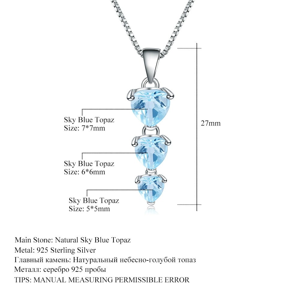 925 Sterling Silver Natural Topaz & Topaz Jewelry Set - 4