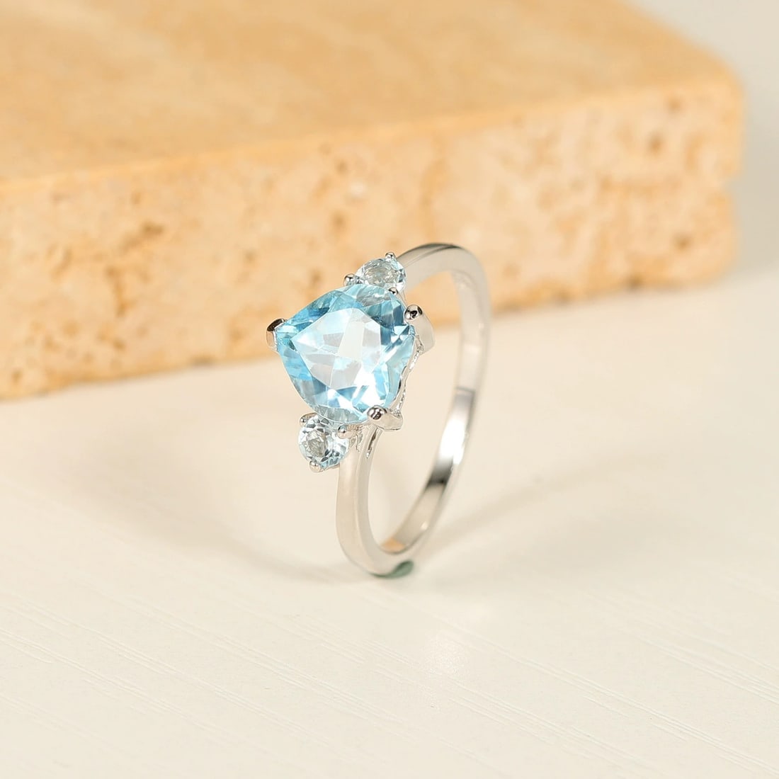 925 Sterling Silver Natural Topaz & Topaz Jewelry Set - 5