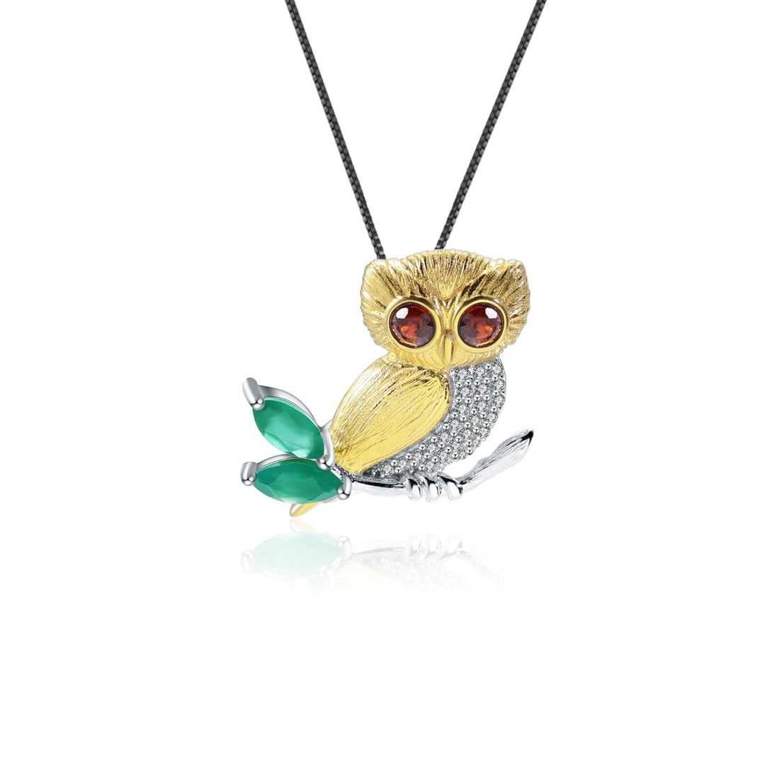 925 Sterling Silver Natural Agate & Garnet Necklace: Ref:260821175 // gold content:925 sterling silver // main gemstone:agate // shape:marquise // carat weight: // color:green // treatment:natural // // adjacent gemstone 2 : garnet // shape:round //