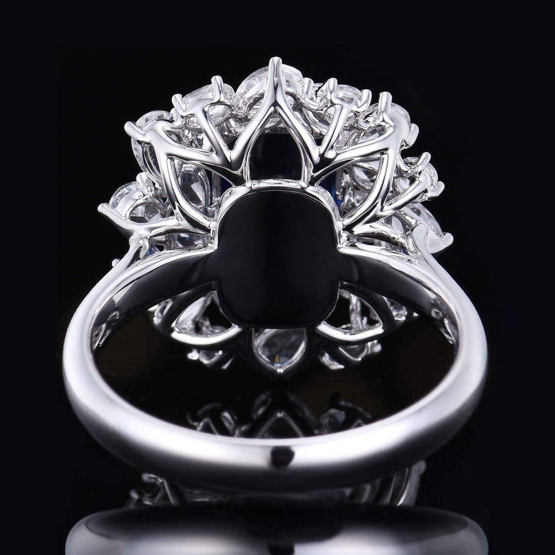 14k Gold 4.18 Ctw Natural Sapphire & Sapphire Ring - 3