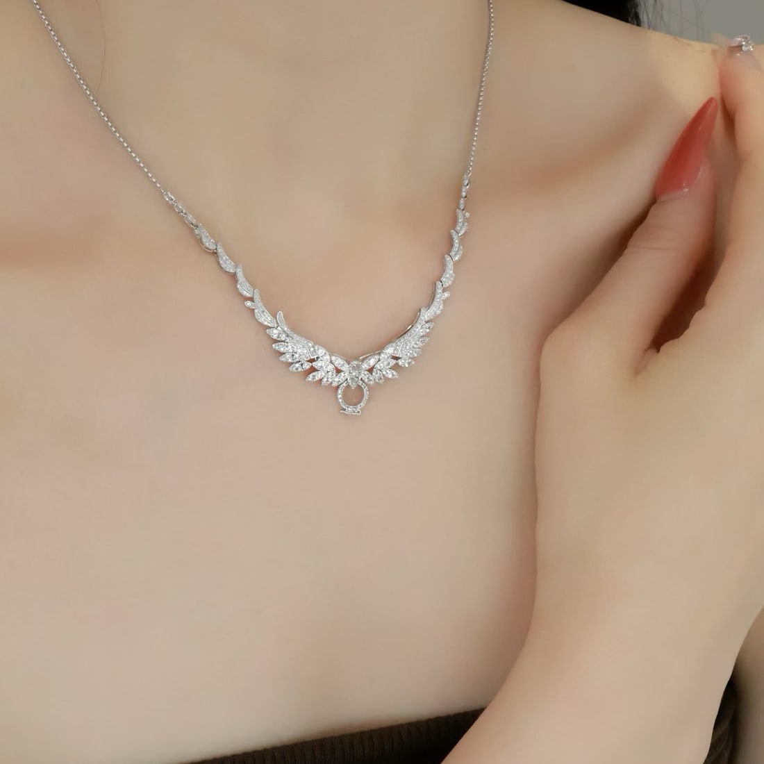 14k Gold 2.18 Ctw Natural Sapphire & Diamond Necklace - 6