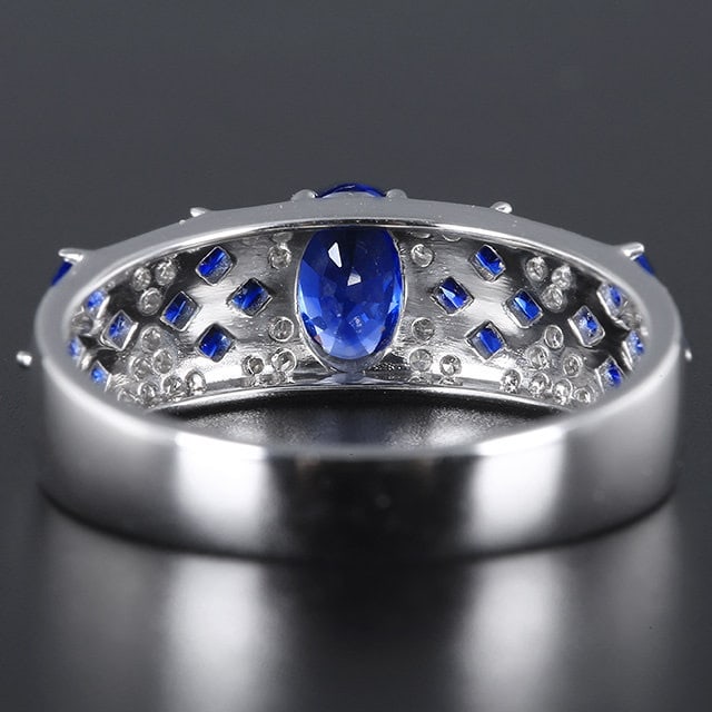 14k Gold 1.06 Ctw Natural Sapphire & Sapphire Ring - 4