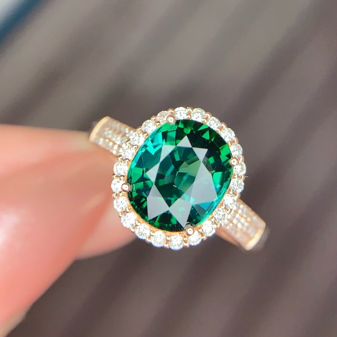 14k Gold 2.38 Ct Natural Tourmaline & Diamond Ring - 2