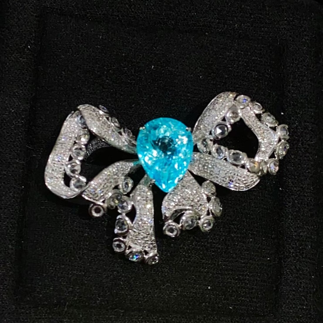 14k Gold 4.42 Ctw Natural Paraiba Tourmaline & Diamond Ring - 5