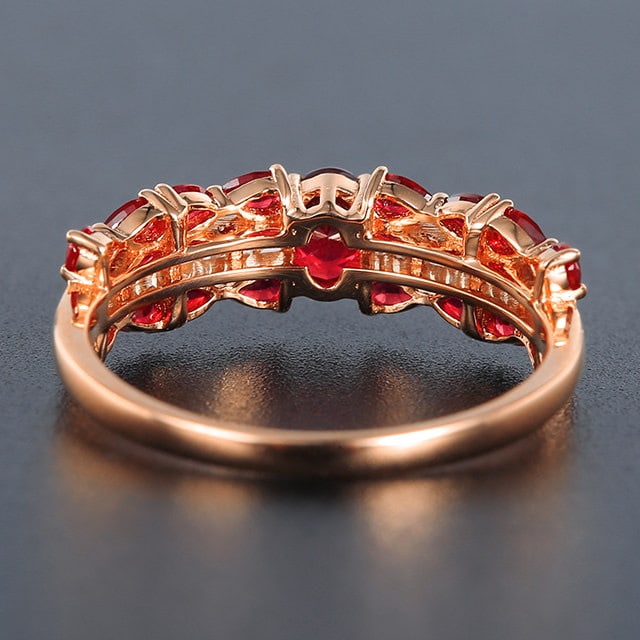 14k Gold 1.02 Ctw Natural Ruby & Ruby Ring - 4