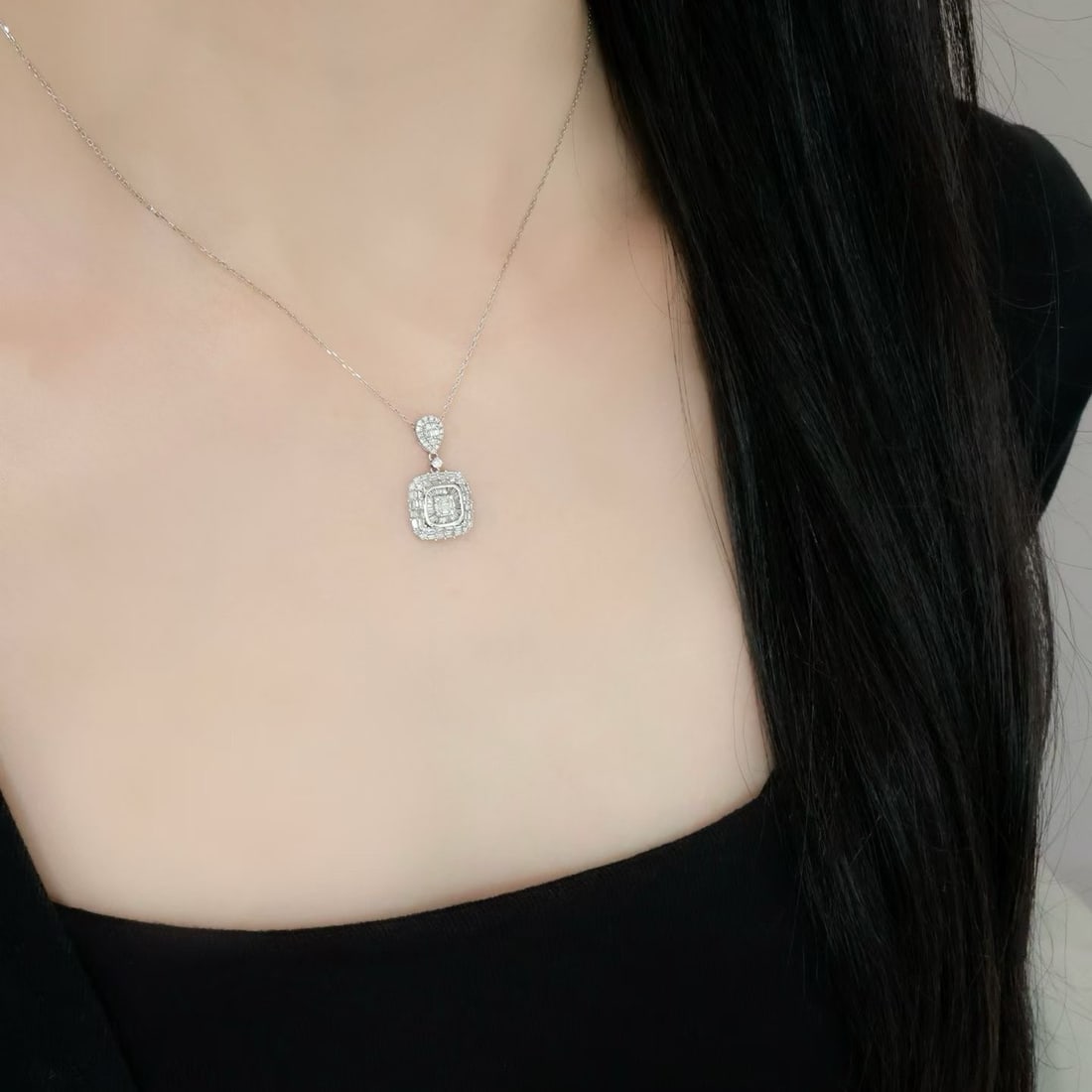 14k Gold 0.65 Ct Natural H Diamond Pendant( Without Chain ) - 3