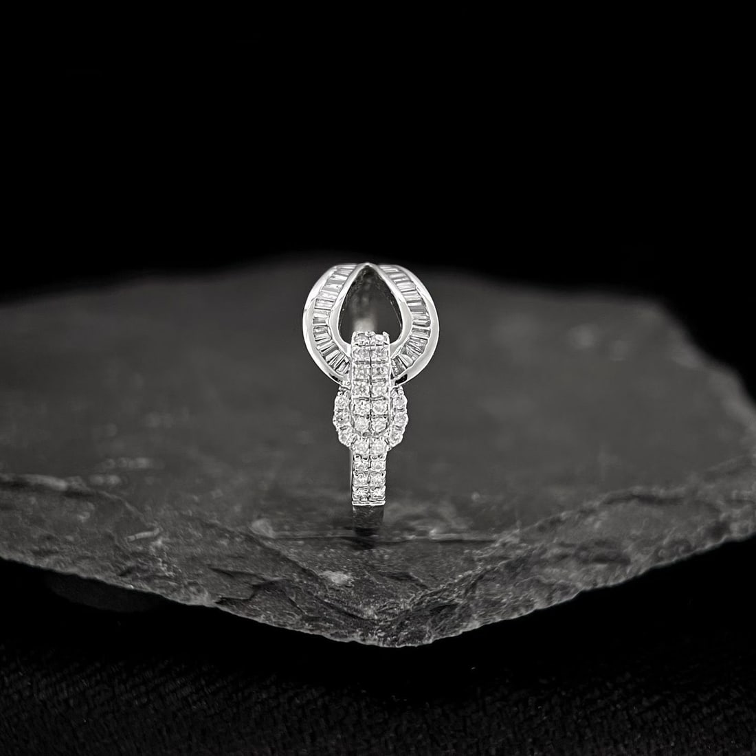 14k Gold 0.5 Ct Natural H Diamond Ring - 6