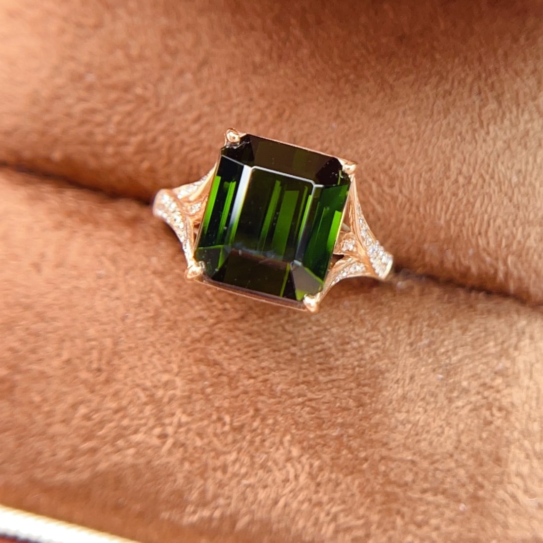 14k Gold 5.61 Ctw Natural Tourmaline & Diamond Ring - 4