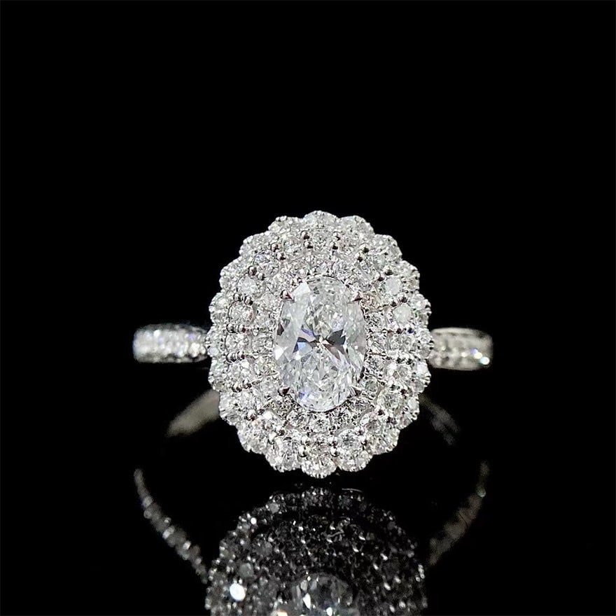 14k Gold 1.00 Ctw Natural D Diamond Ring/pendant( Without Chain ): Ref:231192176 // gold content:14k gold // ring size:7. 25us // // main gemstone:diamond // shape:oval // carat weight:0. 50ct // clarity grade:si2 // color:d // treatment:natural // // adjacent gemsto