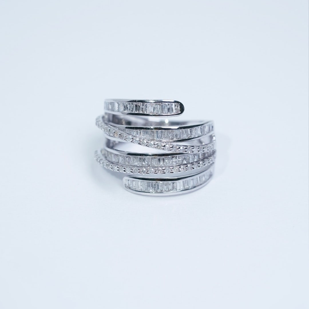 14k Gold 1.05 Ct Natural H Diamond Ring - 5