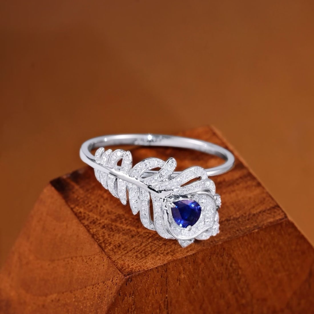 14k Gold 0.51 Ctw Natural Sapphire & Diamond Ring: Ref:231192327 // gold content:14k gold // ring size:7. 25us // // main gemstone:sapphire // shape:pear // carat weight:0. 25ct // color:blue // treatment:natural // // adjacent gemstone 2 : diamond //