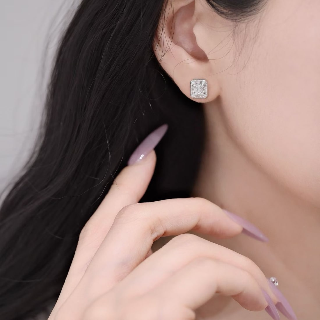 14k Gold 0.5 Ct Natural H Diamond Earrings - 6