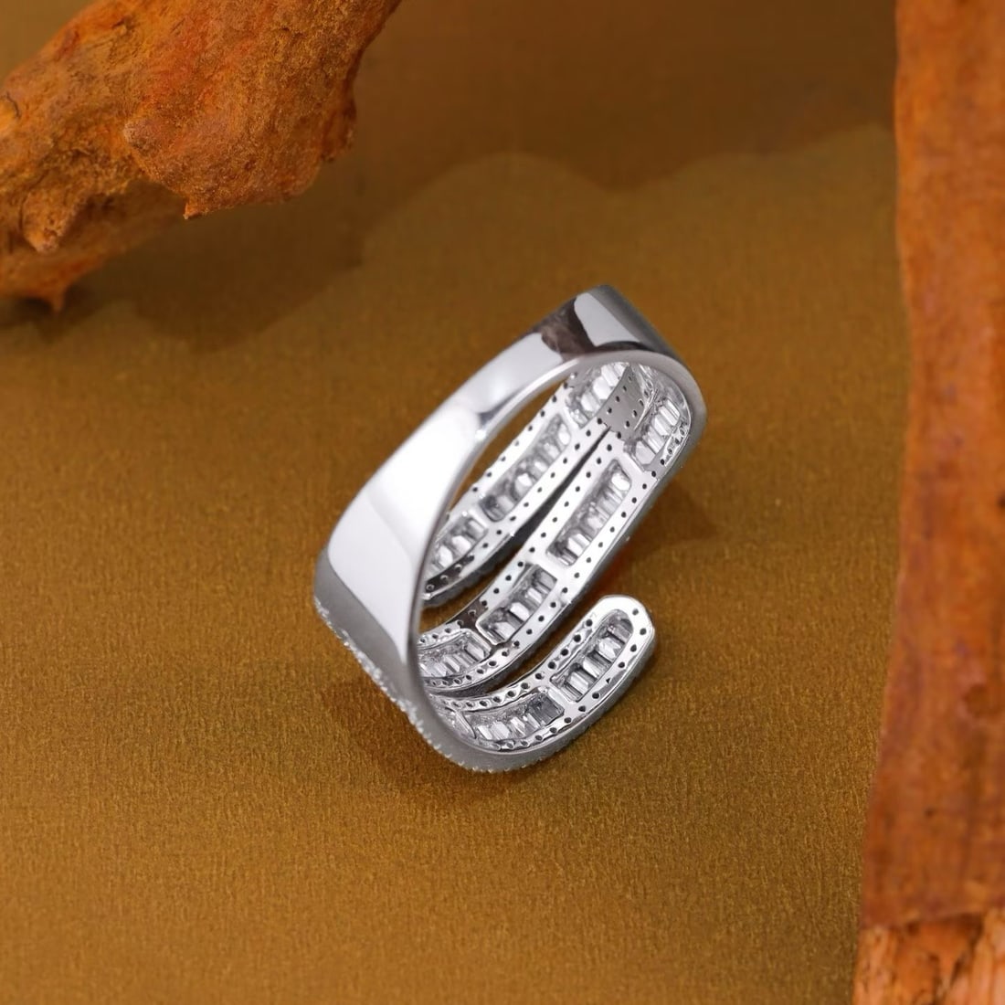 14k Gold 0.9 Ct Natural H Diamond Ring - 3