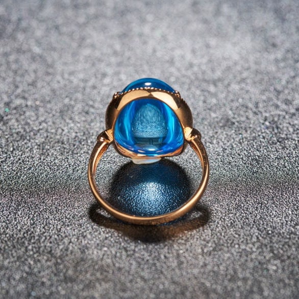 14k Gold 15.52 Ct Natural Topaz Ring - 5