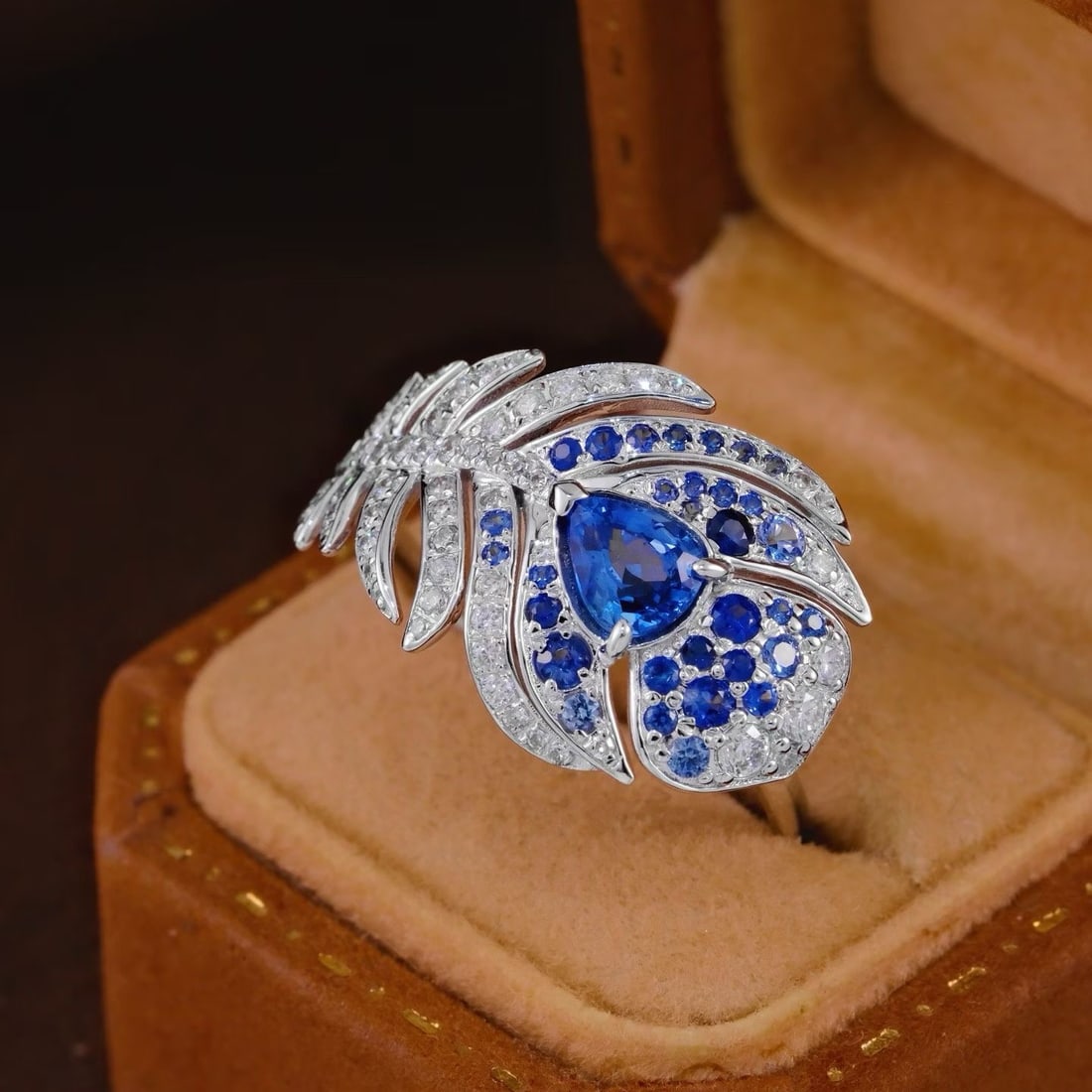 14k Gold 1.40 Ctw Natural Sapphire & Diamond Ring - 2