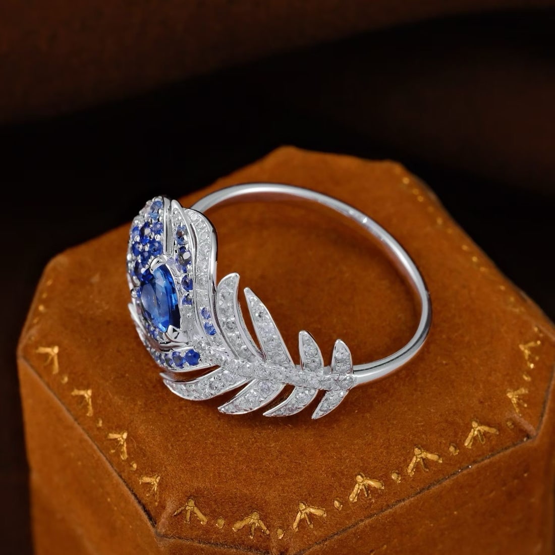 14k Gold 1.40 Ctw Natural Sapphire & Diamond Ring - 4