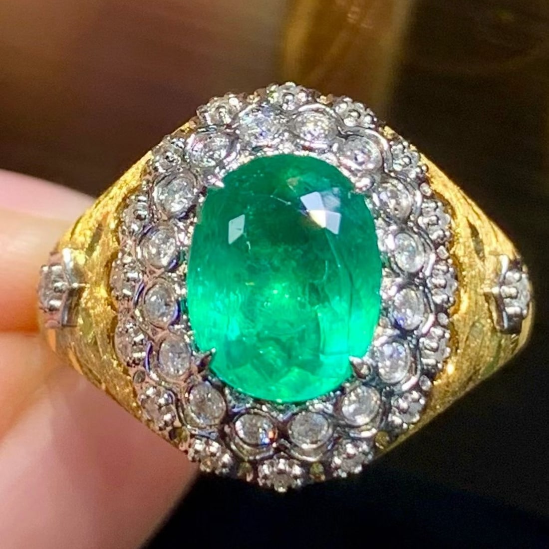 14k Gold 1.8 Ct Natural Tourmaline & Diamond Ring - 2