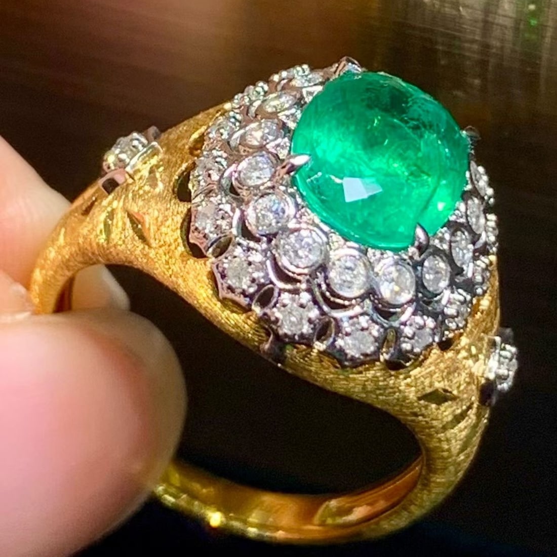 14k Gold 1.8 Ct Natural Tourmaline & Diamond Ring - 3