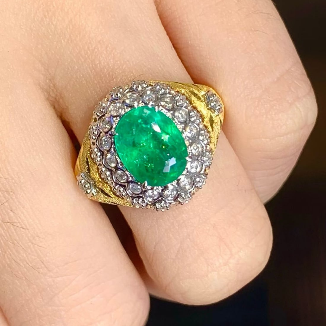 14k Gold 1.8 Ct Natural Tourmaline & Diamond Ring - 4