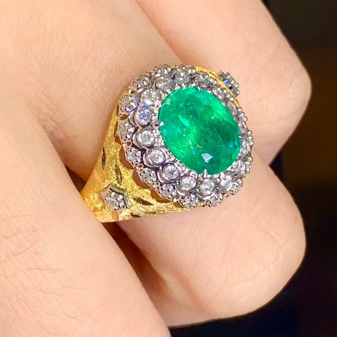 14k Gold 1.8 Ct Natural Tourmaline & Diamond Ring - 5