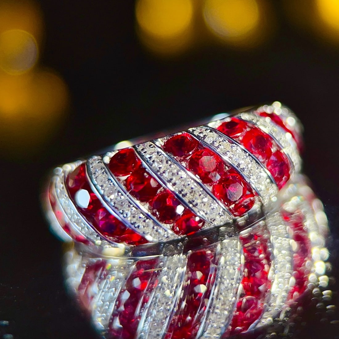 14k Gold 2 Ct Natural Ruby & Diamond Ring - 6