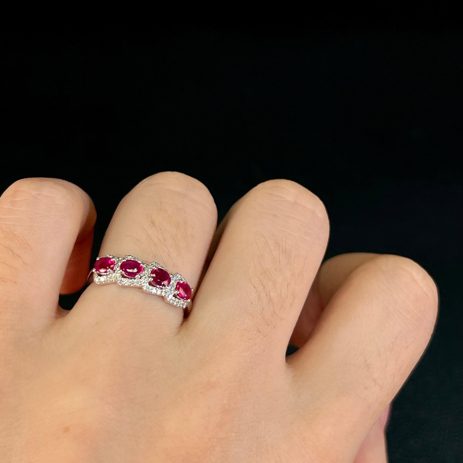14k Gold 1.03 Ctw Natural Ruby & Diamond Ring - 4