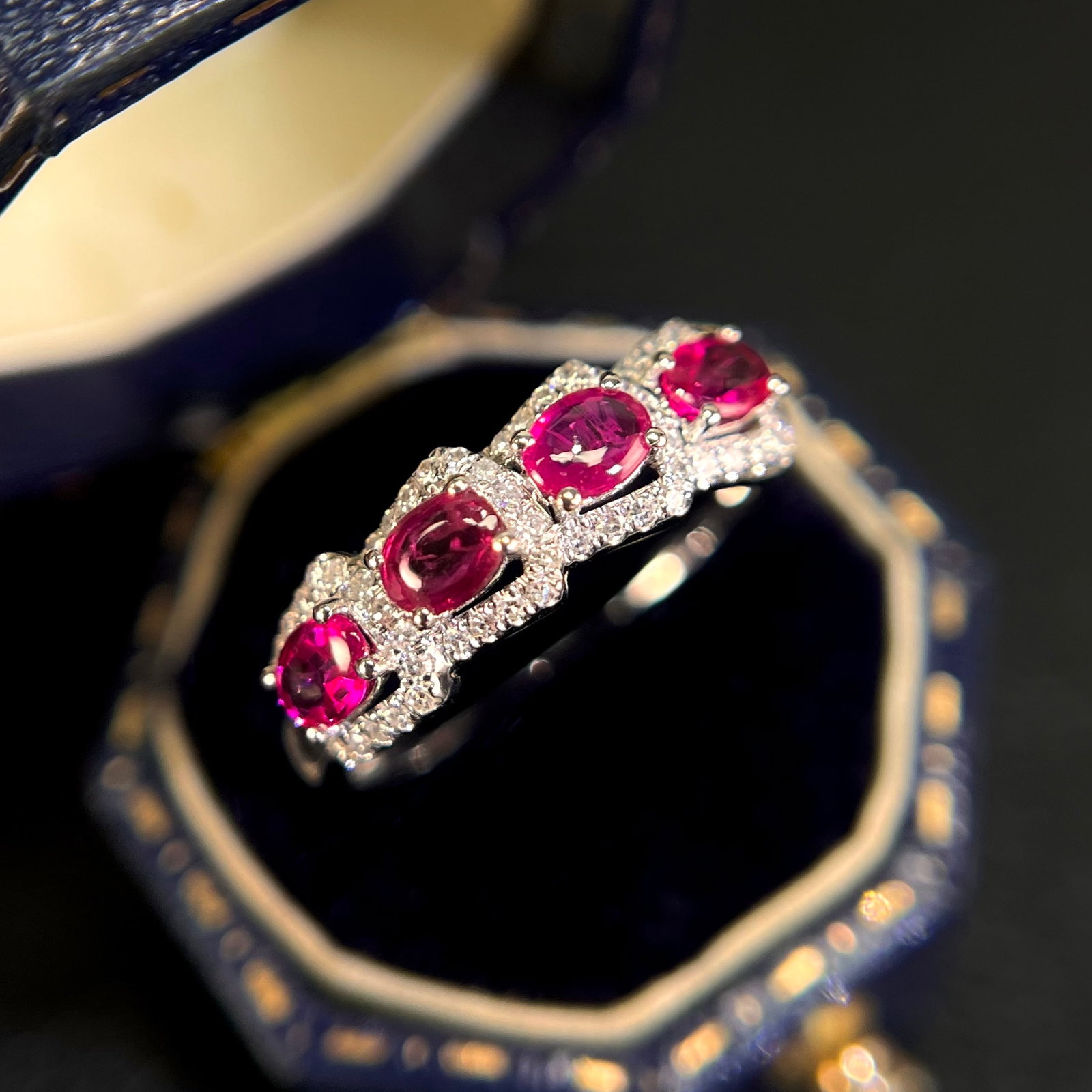 14k Gold 1.03 Ctw Natural Ruby & Diamond Ring - 6