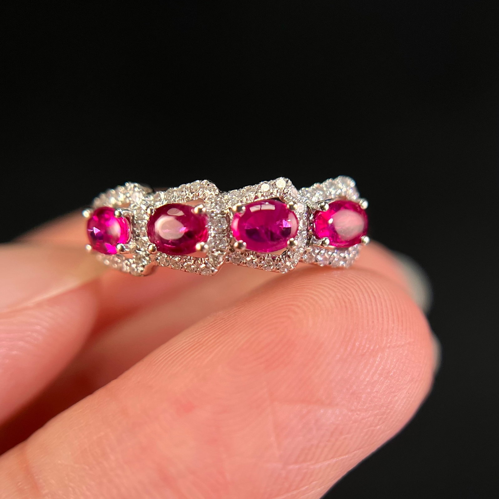 14k Gold 1.03 Ctw Natural Ruby & Diamond Ring - 7