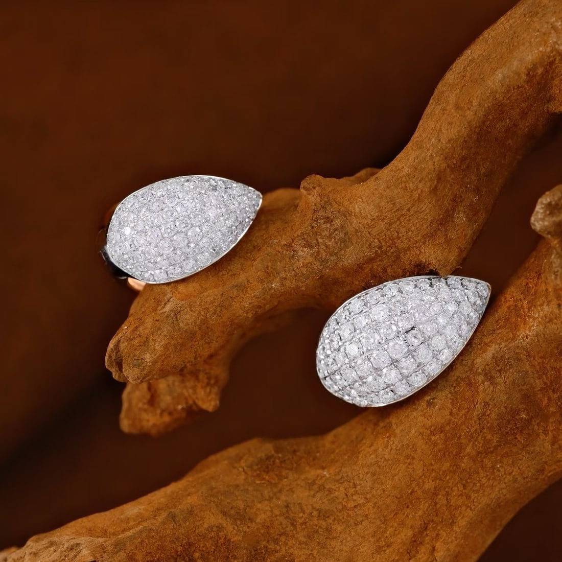14k Gold 1 Ct Natural H Diamond Earrings - 2