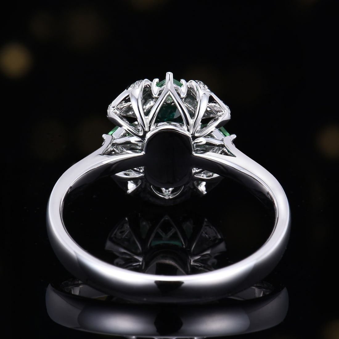 14k Gold 1.16 Ctw Natural Emerald & Diamond Ring - 3