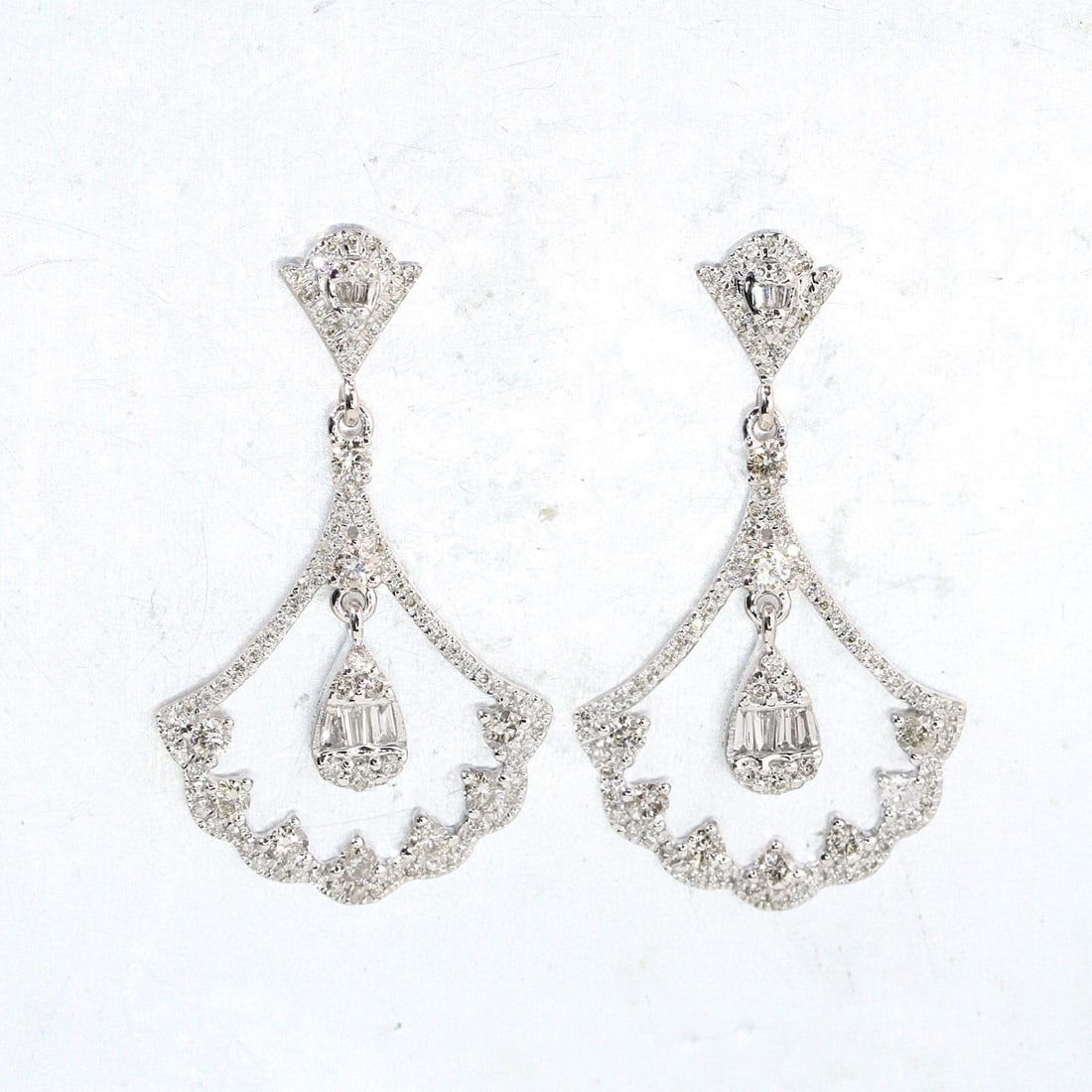 14k Gold 0.66 Ct Natural H Diamond Earrings - 6