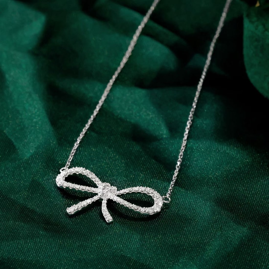 14k Gold 0.3 Ct Natural H Diamond Necklace - 2