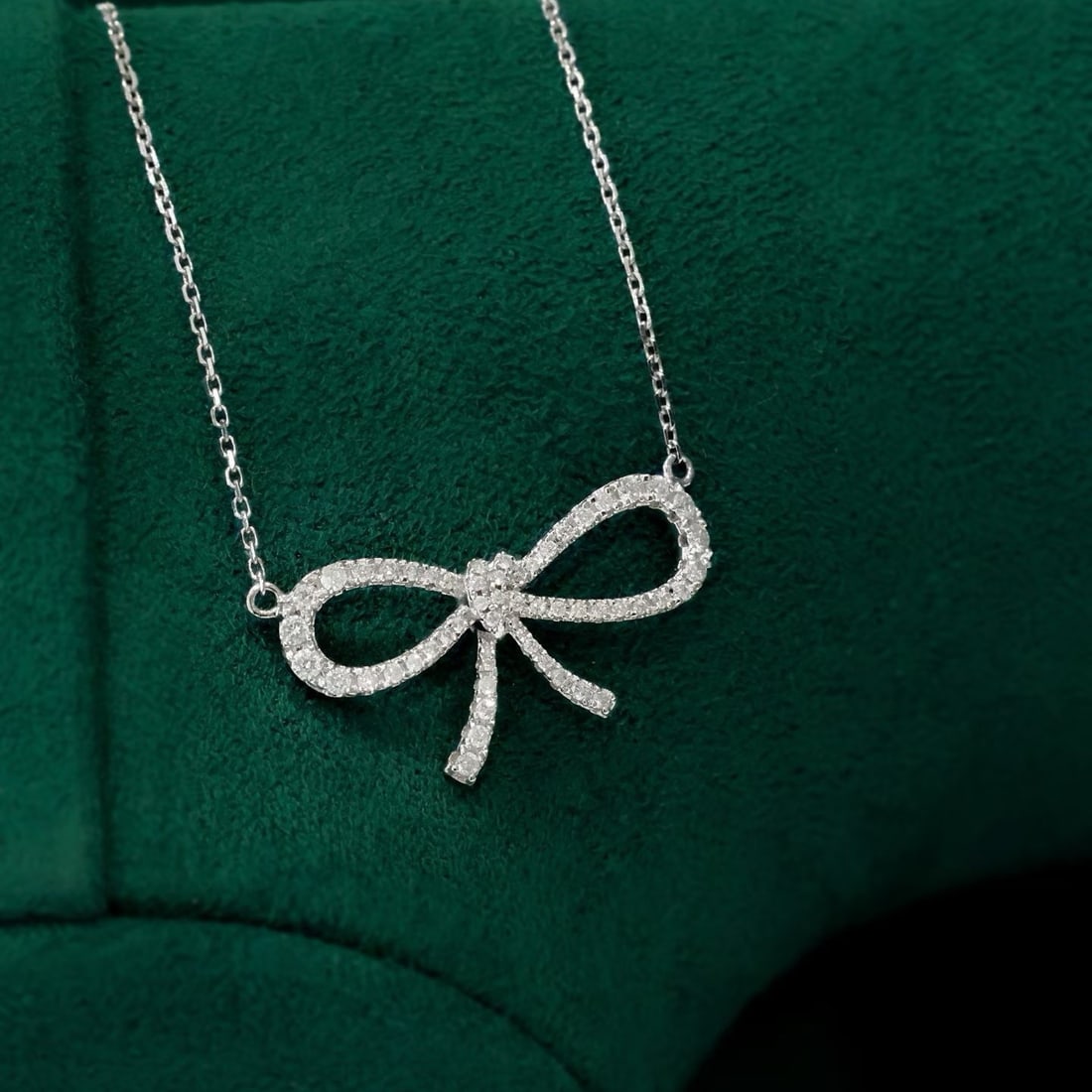 14k Gold 0.3 Ct Natural H Diamond Necklace - 3