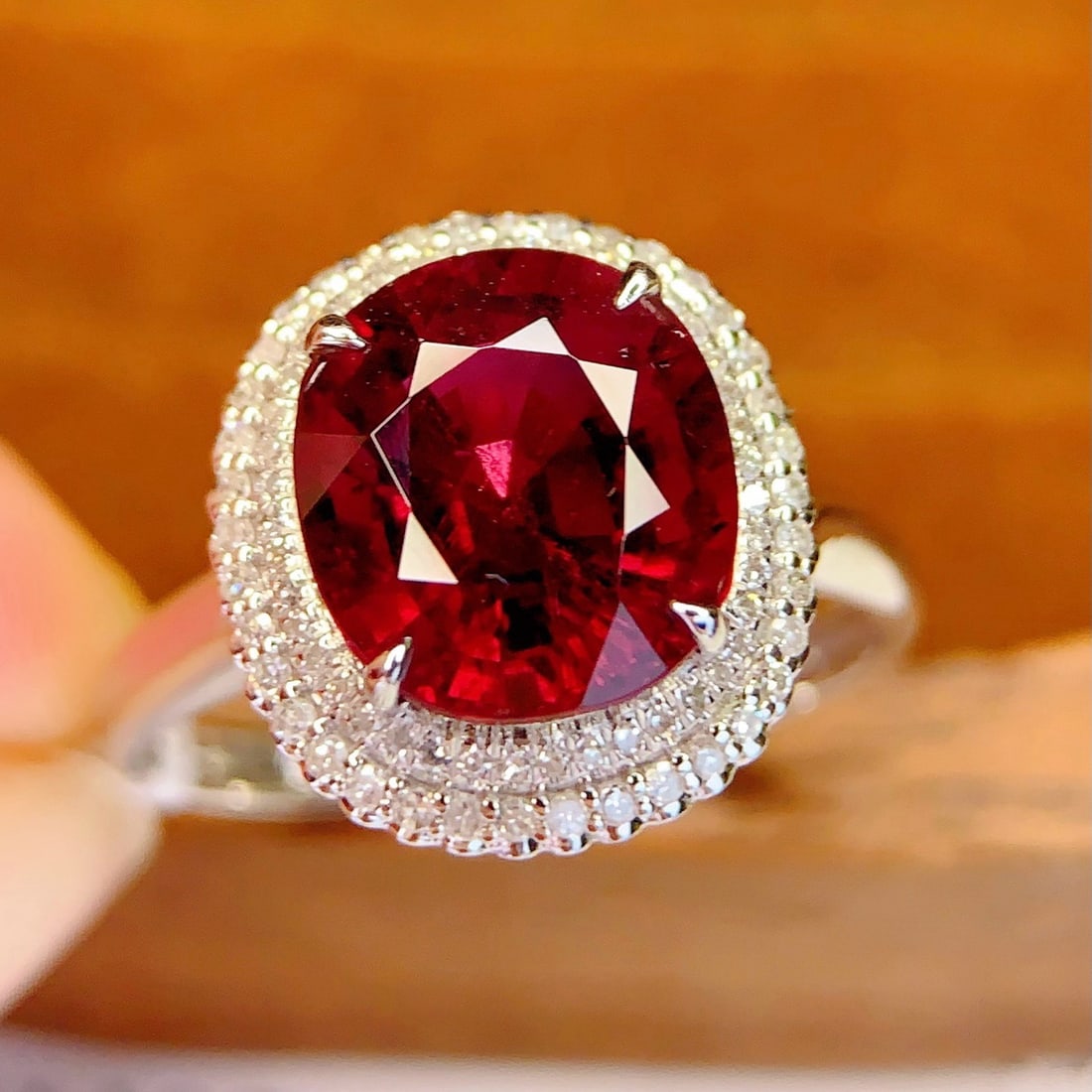 14k Gold 4.5 Ct Natural Tourmaline & Diamond Ring - 3