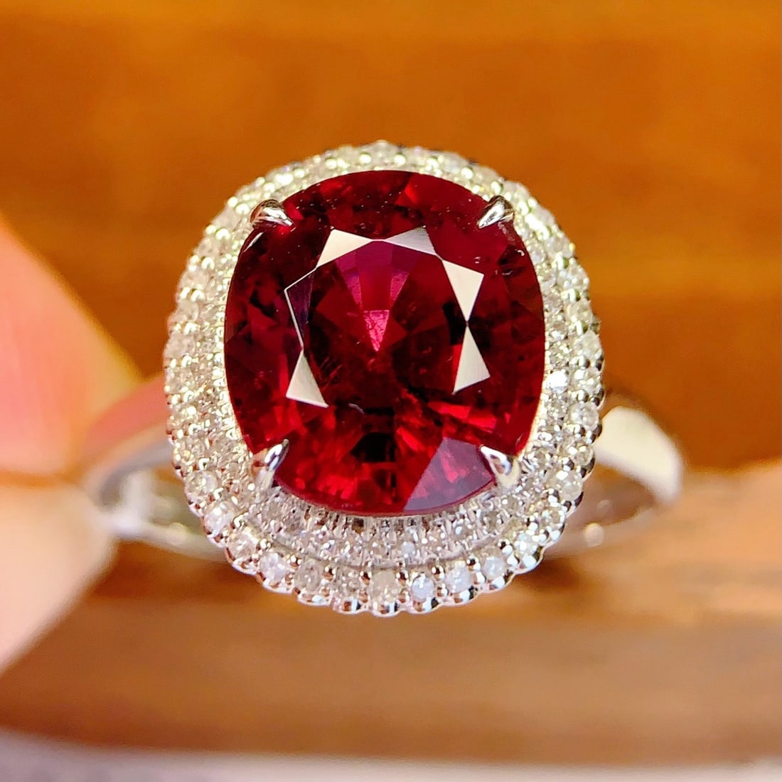 14k Gold 4.5 Ct Natural Tourmaline & Diamond Ring - 5