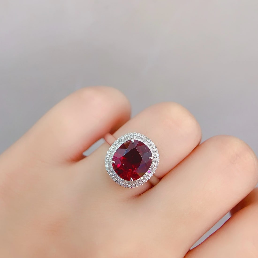 14k Gold 4.5 Ct Natural Tourmaline & Diamond Ring - 6