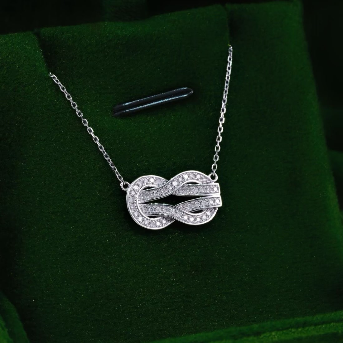 14k Gold 0.3 Ct Natural H Diamond Necklace - 2