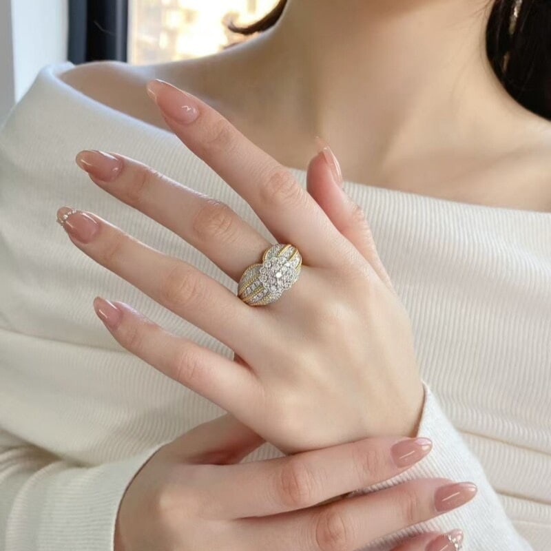 14k Gold 1.50 Ct Natural H Diamond Ring - 2