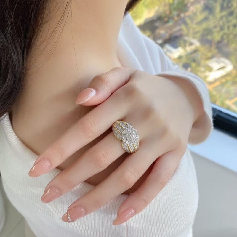 14k Gold 1.50 Ct Natural H Diamond Ring - 3