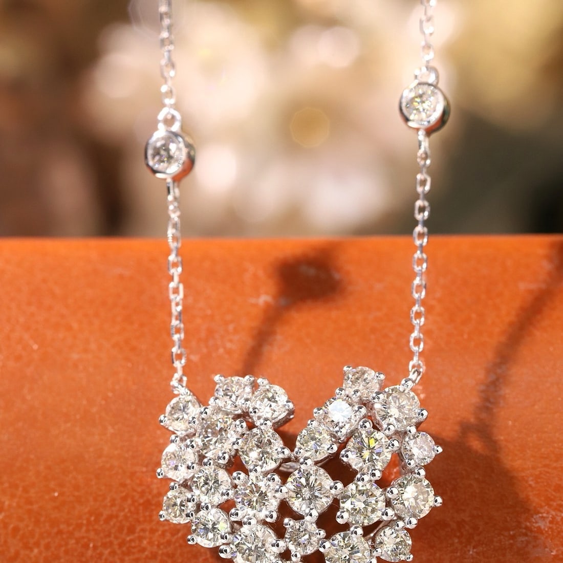 14k Gold 1.70 Ct Natural H Diamond Necklace - 3