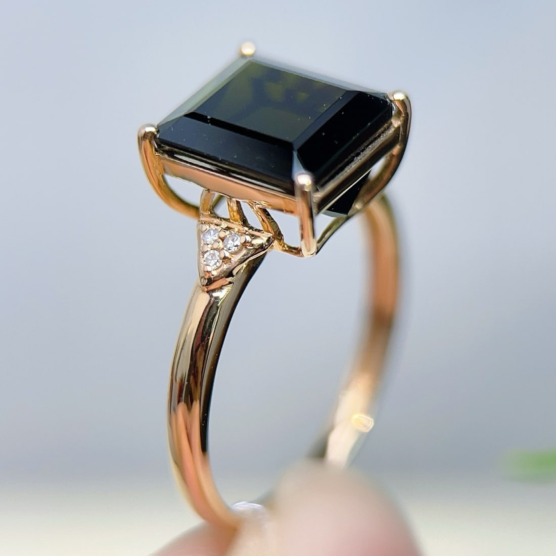 14k Gold 4.08 Ctw Natural Tourmaline & Diamond Ring - 5